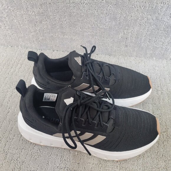 Adidas Swift Run Men's Size US 10 Black Gum Low Top Textile Athletic Sneakers - Picture 8 of 11